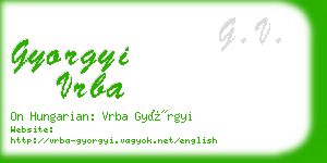 gyorgyi vrba business card